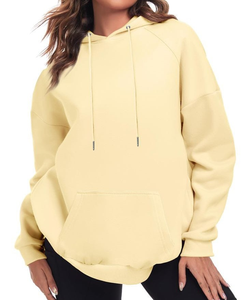 Sudadera con Capucha para Mujer, Color Sólido, Tejido de Algodón, Estilo Casual, Manga Larga, Transpirable, para Otoño - Product Image 1