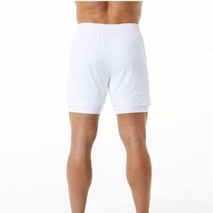 กางเกงวิ่งผู้ชายโลโก้สั่งทำ ชุดกีฬาแห้งเร็ว 2-in-1 ซับในรัดรูป กางเกงออกกำลังกายในยิม ผู้ผลิต OEM - Product Image 6