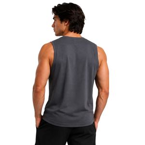 เสื้อกล้ามออกกำลังกายผู้ชายสีเทา แบรนด์ Max Rep ผ้าฝ้าย แขนกุด สำหรับฟิตเนส เพาะกาย ฝึกซ้อม เล่นกีฬา เสริมสร้างกล้ามเนื้อ - Product Image 2