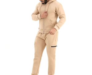 Chándal de Invierno para Hombre, Diseño Moderno, Alta Calidad, Forro Polar de Algodón, Impermeable, Cortavientos, Transpirable, con Capucha, Bordado, Servicio OEM - Product Image 4