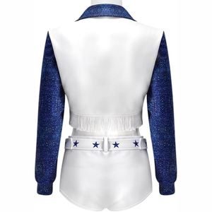 Disfraz de Vaquera para Adultos, Conjunto de Uniforme de Animadora de 3 Piezas con Estrella Azul para Mujer - Product Image 6
