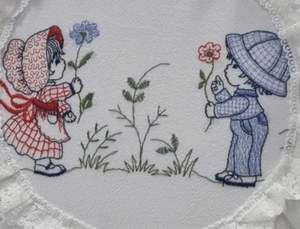 Wholesale Custom Cotton Circle Throw Pillowcase Embroidery Boy & Girl Cushion Cover White Ruffle Seat Cushion Pillows - Product Image 3