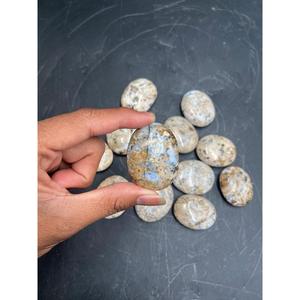 Piedra de Palma de Ágata de Leche Dendrítica Natural, 35×45×15 mm, Ágata Dendrítica Pulida, Piedra Curativa de Mano - Product Image 4