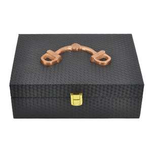 Caja de Almacenamiento Decorativa de Color Negro, Cajas y Contenedores de Cuero Hechos a Mano, Uso Multipropósito, Ecológicas, Caja de Regalo Personalizada, Precio de Fábrica - Product Image 2