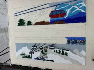 Bolso de mano bohemio de gran capacidad para mujer, estilo informal a la moda, adornos de perlas, bordado, mango de bambú Natural - Product Image 2