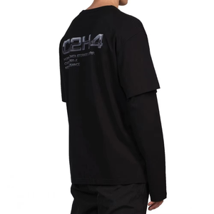 เสื้อยืดแขนสองชั้นสำหรับผู้ชาย, เสื้อยืดแฟชั่นคอกลมแขนเสื้อลำลองผ้าคอตตอนเนื้อนุ่มสวมใส่ได้ทุกวัน - Product Image 4