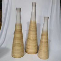Vase en bambou filé exportateur fait à la main écologique décor à la maison durable léger cadeau prêt du Vietnam