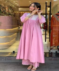 Kurti Palazzo de Lujo con Estampado Digital en Mezcla de Rayón y Algodón, de Secado Rápido, para Mujer, Ropa Casual, Tallas Grandes Disponibles, Prenda Étnica - Product Image 3