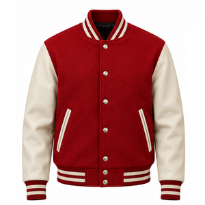 Blouson universitaire homme personnalisé en laine, veste bomber universitaire brodée, vêtements d'équipe, vente en gros, fournisseur d'usine, export, OEM - Product Image 1