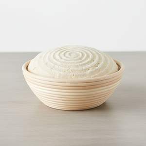 <b>Bread</b> Proofing <b>Basket</b> Set Natural Rattan Banneton with Linen Liner for Sourdough Dough Rising Baking Tool Round Fermentation Kit - Product Image 1