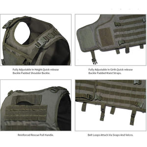 Gilet d'entraînement tactique avec sangles réglables, impression de logo personnalisée, plusieurs poches, léger et durable pour l'exercice - Product Image 2