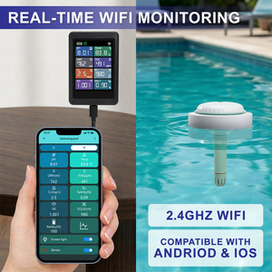 Monitor de Agua WiFi Profesional 8 en 1, Medidor de pH Inteligente para Piscina, Spa, Pecera e Hidroponía (Control por Aplicación Tuya) - Product Image 6
