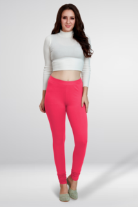 Leggings de Algodón Rosa para Mujer, Cintura Alta, Elásticos, Ajustados, Cómodos, Casuales, para Uso Diario - Product Image 5