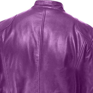 Customized Wholesale Fashion Men Solid Color <b>Leather</b> <b>Jacket</b> Custom Design Genuine <b>Leather</b> Fashion <b>jacket</b> for men - Product Image 3