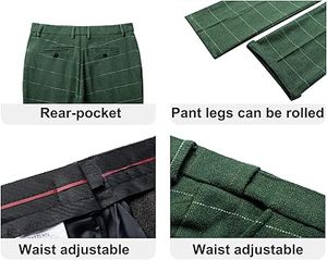 Pantalones de Vestir para Hombre, Diseño Nuevo, Ecológicos, de Lona, Casuales, de Invierno, de Pierna Ancha, Rectos, Transpirables, 100% Algodón, de Color Sólido - Product Image 4