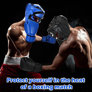Juego de 2 Protectores de Cabeza de Boxeo Premium y Guantes de 10 oz para Adultos, Protector Facial Completo y Guantes de Entrenamiento para Boxeo y Muay Thai - Product Image 6