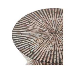 Tabouret moderne MOP avec motif géométrique, fait main, mobilier contemporain pour salon, idéal pour appartement, provenance Vietnam - Product Image 2