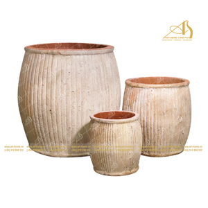 Atlantis AN902H87 acabado galvanizado arcilla alta calidad Kaoli cerámica maceta Amarillo Blanco diseño moderno hogar jardín Hotel Mini - Product Image 5