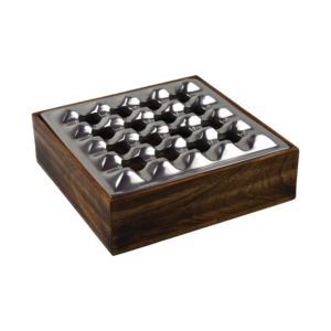 Classic Theme Design <b>Ashtray</b> Grid Pattern <b>Ashtray</b> Silver Finishing for Dining Room Table Bar Home and Office Design Ash Trays - Product Image 4