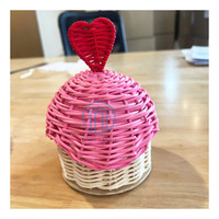 Boîte cadeau artisanale en rotin tressé pour l'Aïd Ramadan, porte-cadeaux décoratif, conteneur à bonbons, emballage pour cadeaux de fête et célébrations