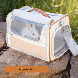 Sac de transport pour animaux de compagnie de petite taille, lapin, chat, chien, avec fenêtre en maille respirante, sac de voyage avec poignée, sac de transport pour animaux de compagnie en plein air - Product Image 2