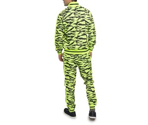 Nuevo Chándal Deportivo para Hombre 2026, Estampado de Tigre Verde Neón y Negro, Cierre Completo, Transpirable, Poliéster, Manga Larga, Corte Regular, Ropa de Primavera - Product Image 2
