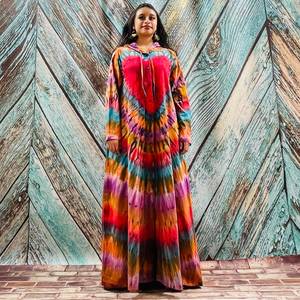 Dernier design Taille unique Kimono avec ceinture Beau Kimono avec tissu rayonne Fait à la main Tie Dye Design Femmes Kimono Robe - Product Image 4