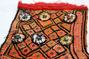 Free Shipping Indian <b>Vintage</b> Hand Embroidered Banjara Neck Yoke Craft Patch - Product Image 5