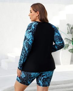 Surfing 2 Piece Zipper Swimsuit <b>Women</b> Shorts Sleeve Swimwear <b>Rash</b> <b>Guard</b> Clothes Bather UV Protection Swim Shirt - Product Image 3