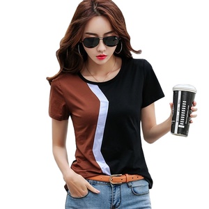 Las mujeres t camisa de las señoras de logotipo de impresión personalizado y en blanco t camisas para mujeres en precio al por mayor - Product Image 1