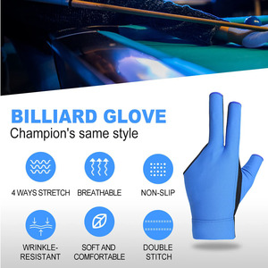 Outdoor Activities Direct 3-Finger Left Hand Snooker 2026 Best Sale High Quality <b>Pool</b> <b>Gloves</b> Custom Logo Fashionable for Sports - Product Image 2