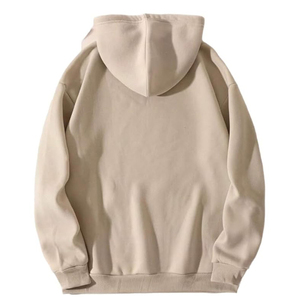 Sweat-shirt à capuche noir pour homme, couleur unie, avec poche, décontracté, tricoté, coupe ample, pour l'automne - Product Image 3