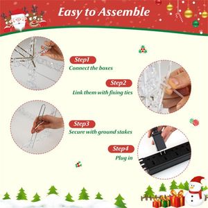 Scatole Regalo Natalizie Illuminate da 3 Piedi con 200 Luci LED Bianco Caldo/Freddo e Perline Acriliche Multicolore - Product Image 4