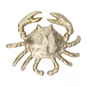 Escultura Metálica Moderna de Cangrejo Costero, Pieza de Arte Decorativa Hecha a Mano para Mesa de Sala de Estar - Product Image 2