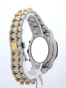 Luxury Men's Stainless Steel <b>Chronograph</b> Watch Analog Quartz Movement Round Case Sapphire Crystal Dial Folding Clasp - Product Image 4