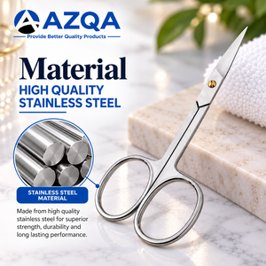 Tijeras para cutículas y uñas de acero inoxidable de alta calidad con cuchillas curvas afiladas, herramienta profesional para el cuidado de las uñas. - Product Image 4
