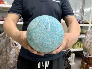 Esfera de Cristal de Amazonita Grabada de Alta Calidad, Forma Natural, Decoración para el Hogar, Mascota de Feng Shui, Khambhat India - Product Image 2