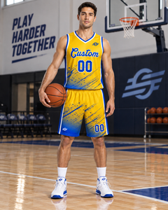 Ensemble de maillots de basket-ball personnalisés, polyester respirant à séchage rapide, uniforme d'équipe, nom et numéro imprimés, kit sportif - Product Image 1