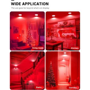 Bombillas LED BR30 de 11W (Equivalente a 100W), Rojas, Empotrables, 900lm, No Regulables, Base E26 para Iluminación Empotrada, Paquete de 2 - Product Image 2