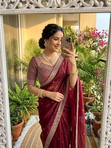 Lehenga Saree de Seda Georgette Vichitra de Primera Calidad, Listo para Usar, Tradicional para Bodas, Diwali, Invierno, Verano, Primavera, Fiestas Étnicas - Product Image 2