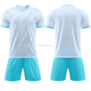 Maillot d'entraînement de football personnalisé personnalisé à manches courtes uniformes de football en tissu polyester - Product Image 3