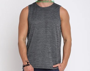 Camiseta sin mangas atlética flexible personalizada con servicio OEM con tejido de poliéster que absorbe la humedad, perfecta para entrenamientos de gimnasio, venta de fábrica - Product Image 3