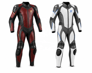 Climate Chest Perforated One-Piece Leather Motorcycle <b>Suit</b> | <b>Red</b> Black Brown| OEM ODM Manufacturer | Premium Design Quality | - Product Image 5