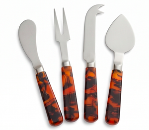 Elegante Juego de Espátulas para Queso de Boda, Cabeza de Acero Inoxidable Mikasa con Mango de Tortuga, Utensilios de Mesa para Cocina y Restaurante - Product Image 4