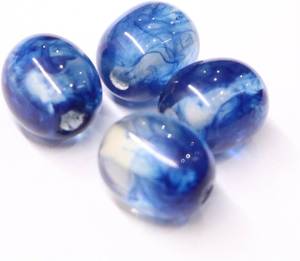 Pink <b>Resin</b> Round Beads With Yellow Swirls Handmade for Jewelry Making Art Collectible <b>Craft</b> Supplies - Product Image 6