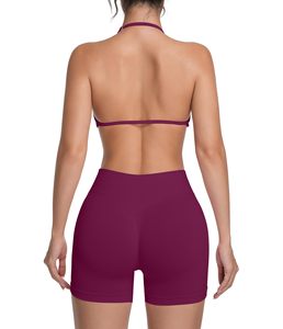 High Waist <b>Booty</b> Lifting Shorts For Women Breathable Spandex Yoga Sets Two Piece Workout Sets Tank Top Matching Gym Yoga Active - Product Image 2
