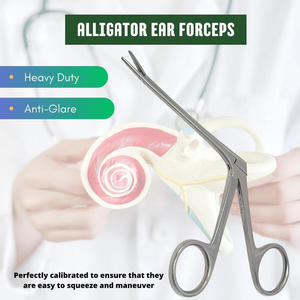 Pinzas Microquirúrgicas de Acero Inoxidable para Limpieza de Oídos, Instrumento Médico Manual Tipo Cocodrilo para Otorrinolaringología (ENT) con Certificación CE - Product Image 2