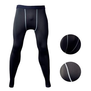 Leggings de compression pour hommes personnalisés, taille élastique, antibactériens, séchage rapide, sport, fitness, course à pied, OEM personnalisable - Product Image 5