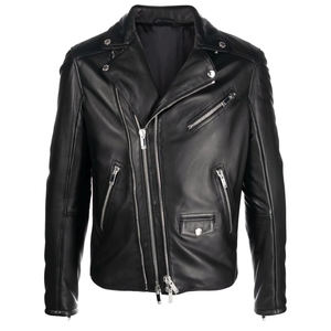 Chaqueta de Cuero Genuino para Hombre, Estilo Motero, Impermeable, Gruesa, Resistente, Transpirable, de Alta Calidad para Invierno - Product Image 2