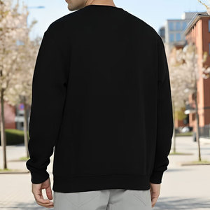 Sweat-shirt unisexe surdimensionné à col rond, motif uni, manches longues, 100% coton, vente chaude, sweat-shirts pour hommes - Product Image 3